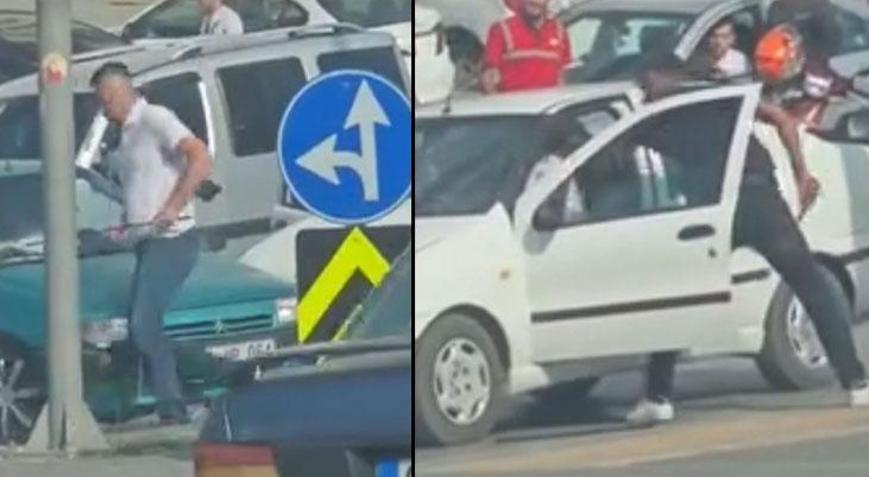 Ankara’da kılıçlı bıçaklı trafik dehşeti