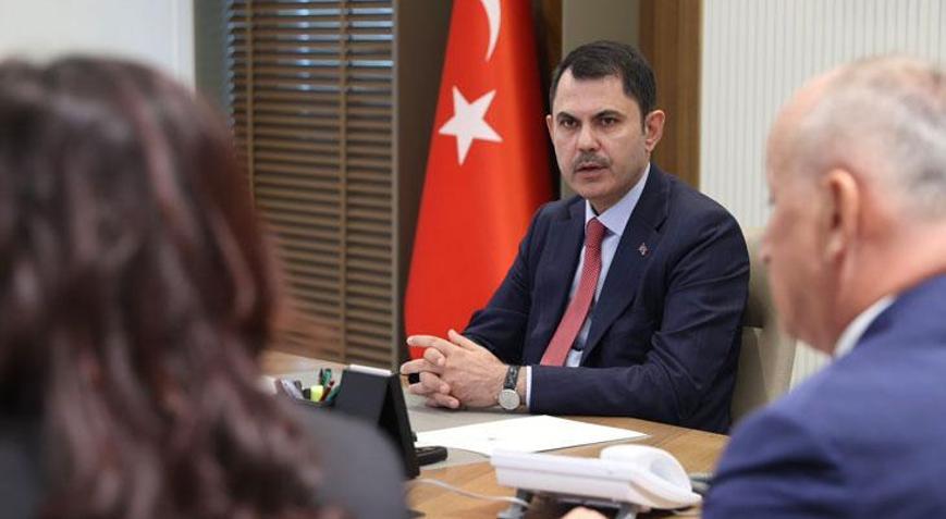 Bakan Kurum, Aydın Valisi Canbolat ve beraberindeki heyeti kabul etti
