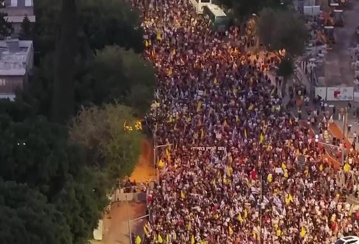 İsrailli rehine ailelerinden protesto
