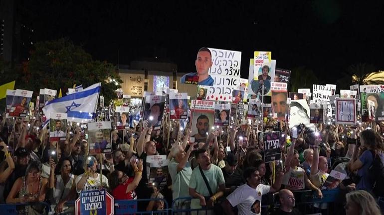 İsrailli rehine ailelerinden protesto