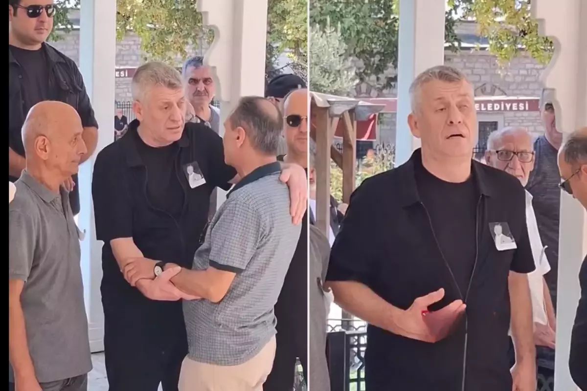 Metin Şentürk, kardeşi Bayram Şentürk’ü son yolculuğuna uğurluyor