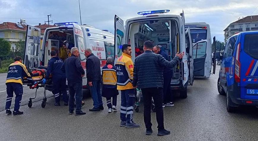 Samsun’da hızlı geçiş kazası: 4 yolcu yaralandı