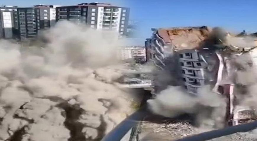 Diyarbakır’da 11 katlı bina yıkım sırasında çöktü!