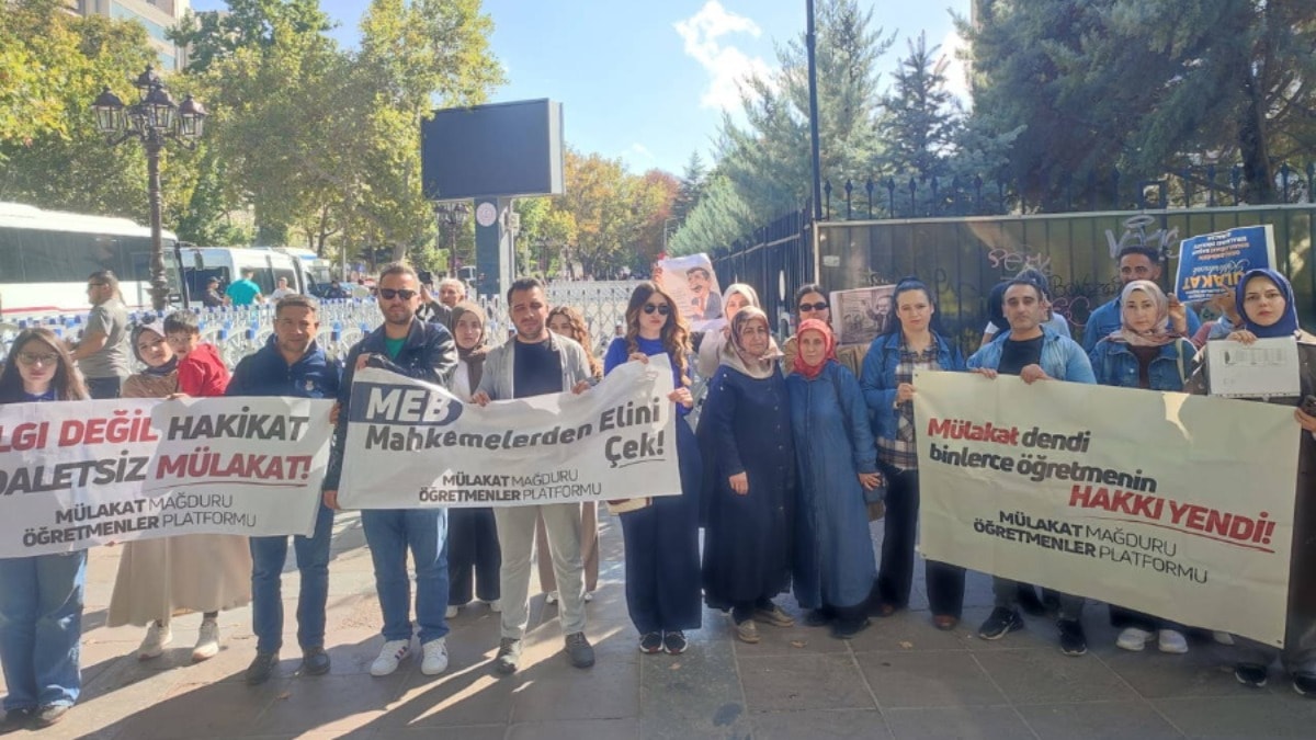 Mülakat mağdurları MEB önünden Bakan Tekin’e seslendi