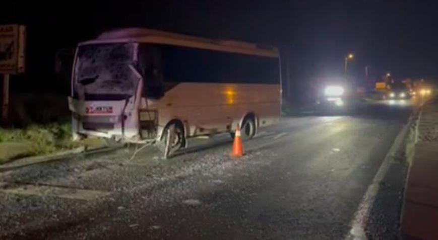 Çerkezköy’de iki servis aracı çarpıştı! 8 işçi yaralı