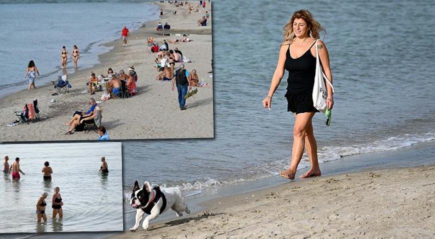 Kasım ayında yazı yaşıyorlar! Hava 27, deniz 23 derece: Plajlar doldu taştı