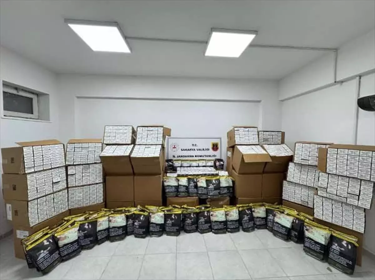 Hendek’te Kaçak Tütün Operasyonu: 32 Bin 800 Dolu Makaron Ele Geçirildi