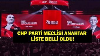 CHP PARTİ MECLİSİ ANAHTAR LİSTE 30 KASIM 2025: 39. Olağan Kongrede CHP Parti Meclisi Listesi Belli Oldu Mu CHP Parti Meclisi Anahtar Listede Kimler Var