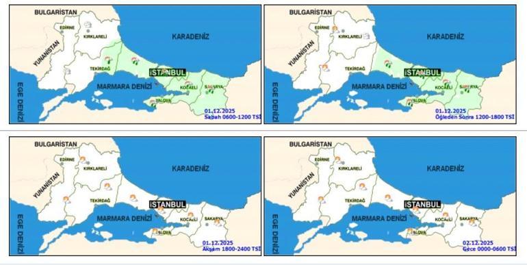 1 ARALIK HAVA DURUMU: FB GS Derbi Günü İstanbulda Hava Nasıl Olacak İstanbulda Yağmur Yağacak Mı