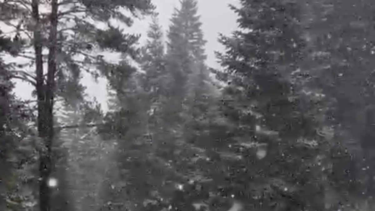 Çankırı Ilgaz Dağları’nda kar yağışı