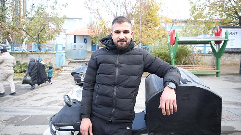 Kuryenin elleri, izleyenlerin yürekleri ısındı: Polis o hakereti sanal medyada günem oldu