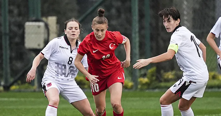 A Milli Kadın Futbol Takımı, hazırlık maçında Arnavutluk’u 2-0 yendi