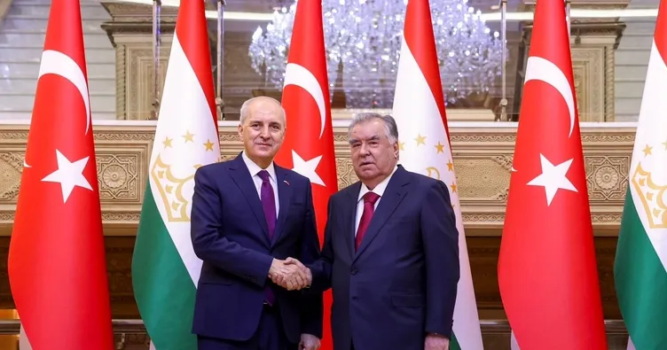 Tacikistan Cumhurbaşkanı İmamali Rahman, TBMM Başkanı Numan Kurtulmuş ile görüştü!