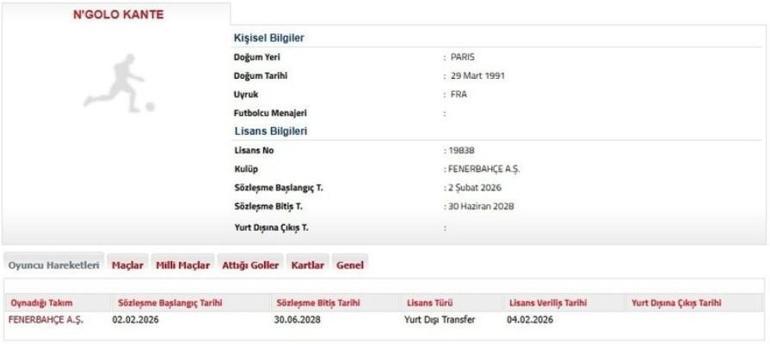 Son dakika haberi: Ngolo Kante resmen Fenerbahçede