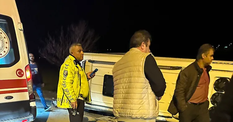 Kahramanmaraş’ta minibüs kazası: 10 yaralı!