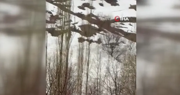 Yüksekova’da çığ paniği: Köy halkı faciadan döndü