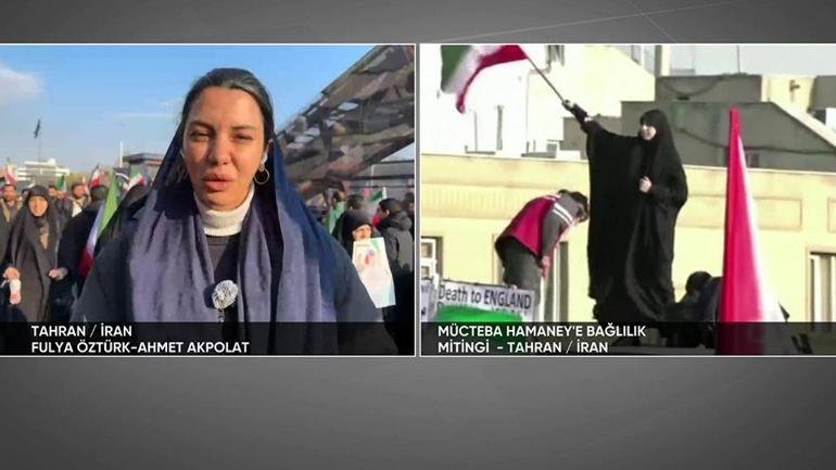 İranda bombalar altında Mücteba Hamaney mitingi