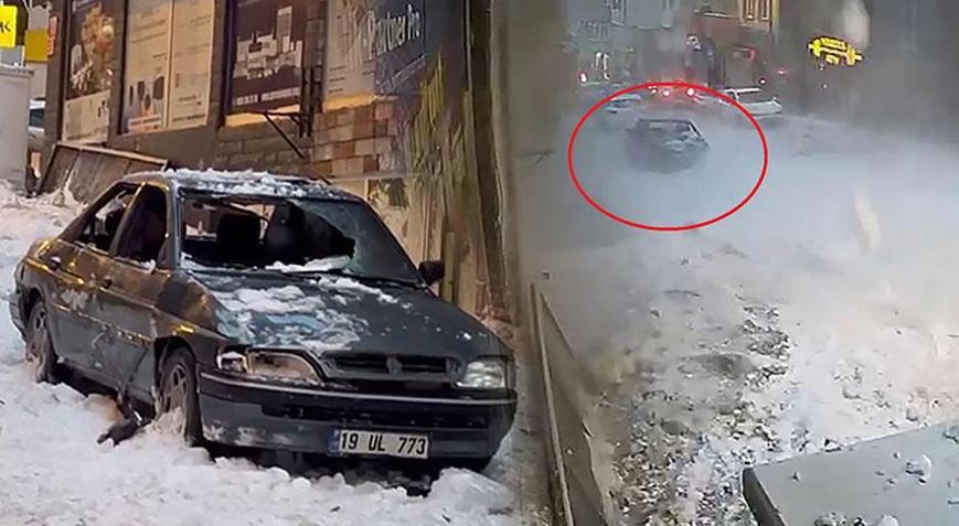 7 katlı binanın çatısından düştü! Otomobili gören gözlerine inanmadı
