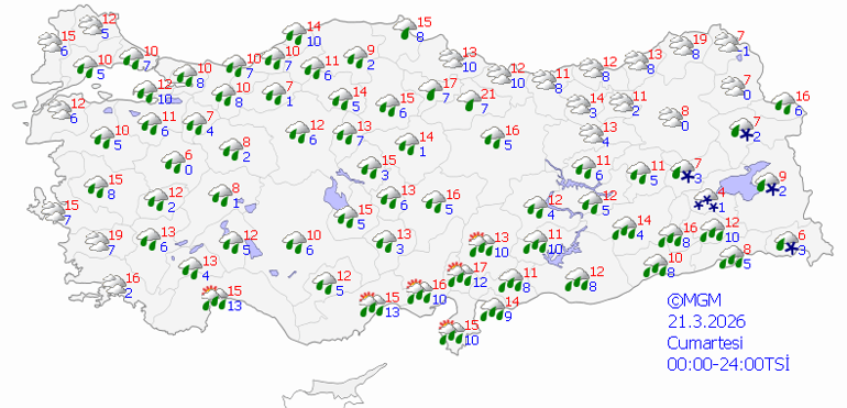 BAYRAMDA HAVA NASIL OLACAK Bayramın 1.günü, 2.günü, 3. günü hava durumu (20-21-22 Mart)