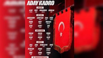 A Milli Takımın aday kadrosu açıklandı