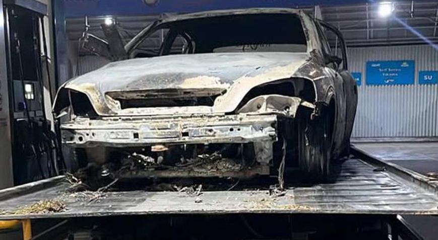 Sakarya’da yanan otomobilde insan kemikleri bulundu