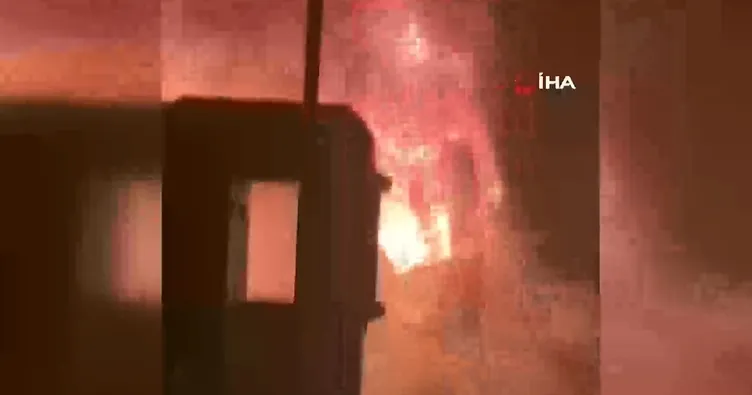 Sarıyer’de alevlere teslim olan servis aracı küle döndü