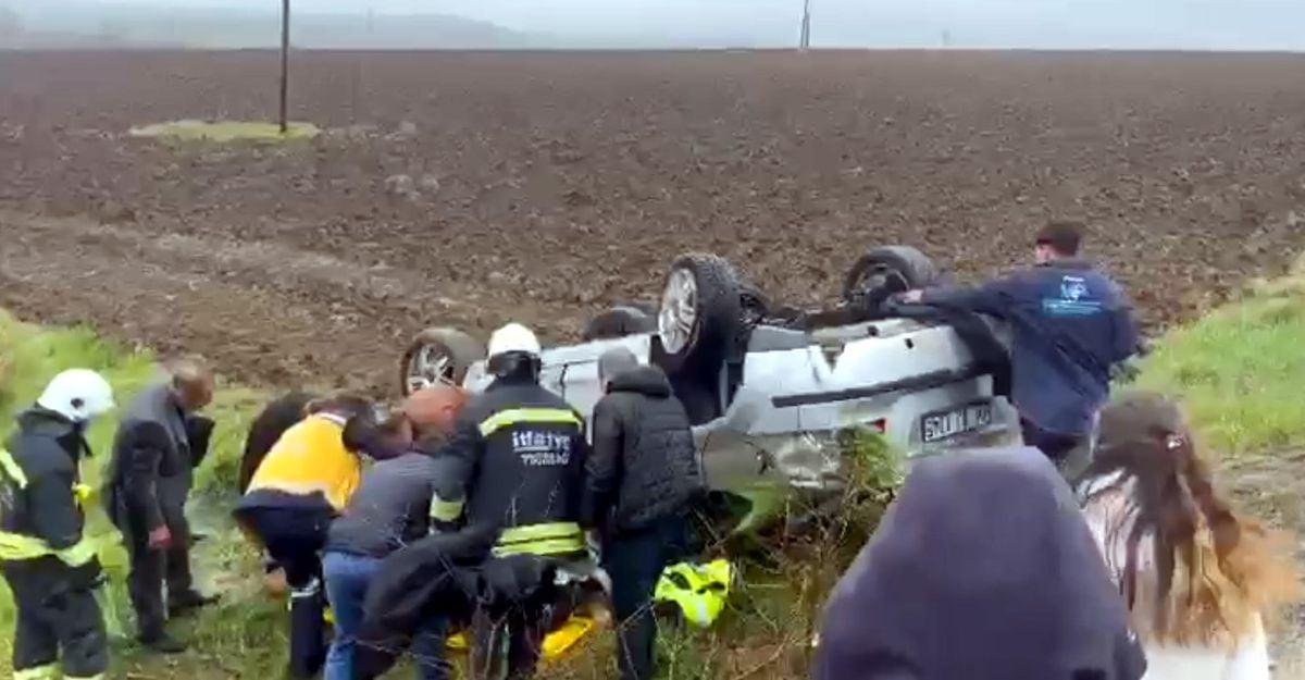 Malkara’da Otomobil Takla Attı: 3 Yaralı