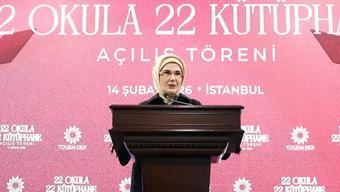 TOGEMDERden 22 Okula 22 Kütüphane projesi | Emine Erdoğan: Kütüphane okulların kalbidir, ruhudur, can damarıdır
