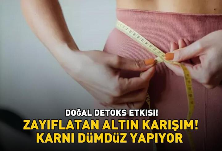 ZAYIFLATAN ALTIN KARIŞIM! 1 çay kaşığı eklemek yetiyor: Karnı dümdüz yapıyor, bel ve basen yağlarını cayır cayır yakıyor