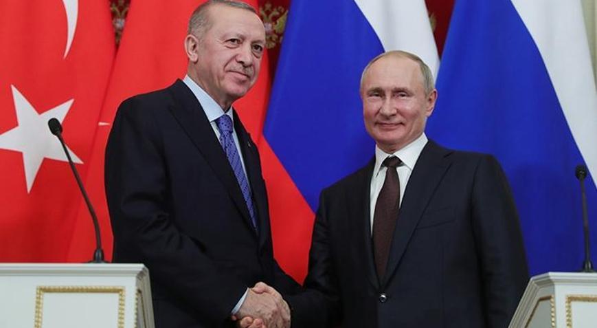 Cumhurbaşkanı Erdoğan, Rusya Devlet Başkanı Putin ile telefonda görüştü