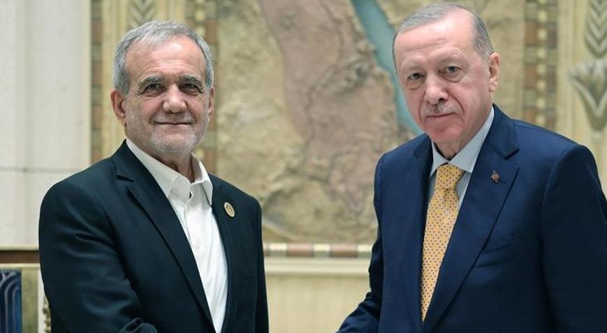 Cumhurbaşkanı Erdoğan Mesud Pezeşkiyan ile görüştü