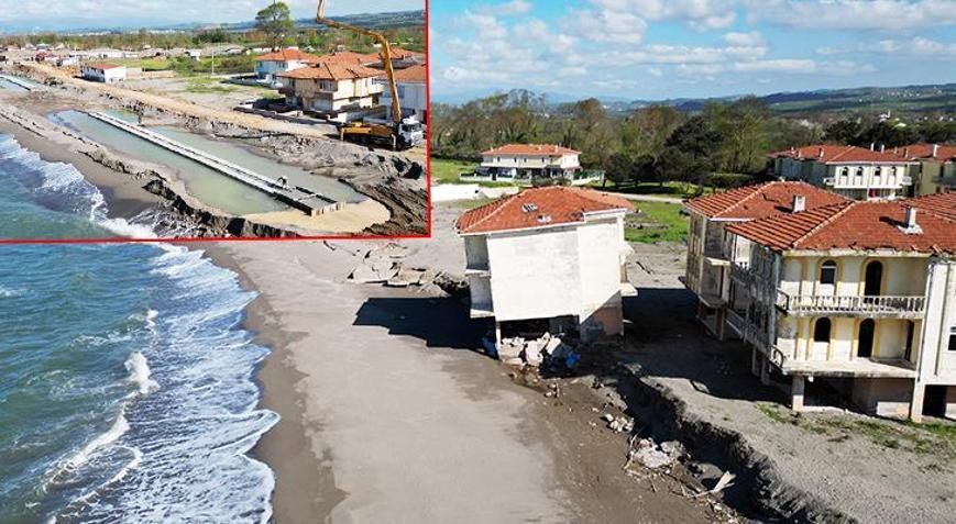 Deniz evlere dayandı! Sakarya’da erozyona ‘sahil koruma duvarlı’ önlem