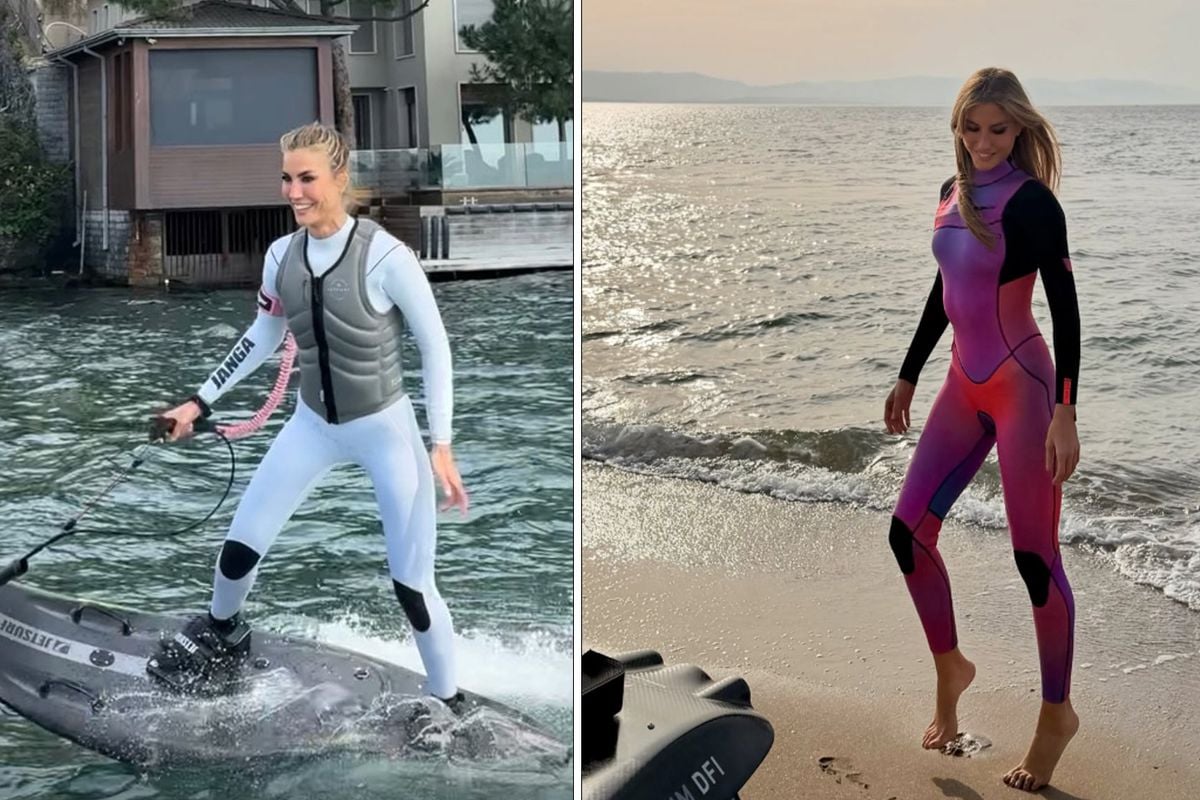 Çağla Şıkel’den cesaret isteyen spor! Suyun üzerinde adeta şov yaptı