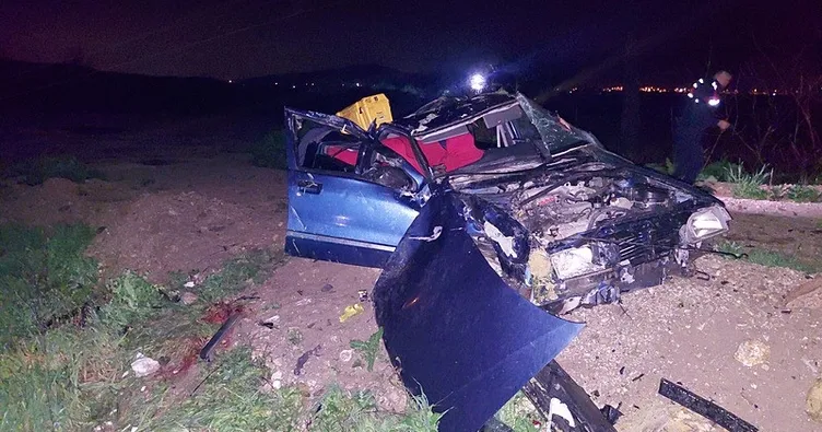 Manisa’da otomobil şarampole devrildi: 1 ölü, 1 yaralı