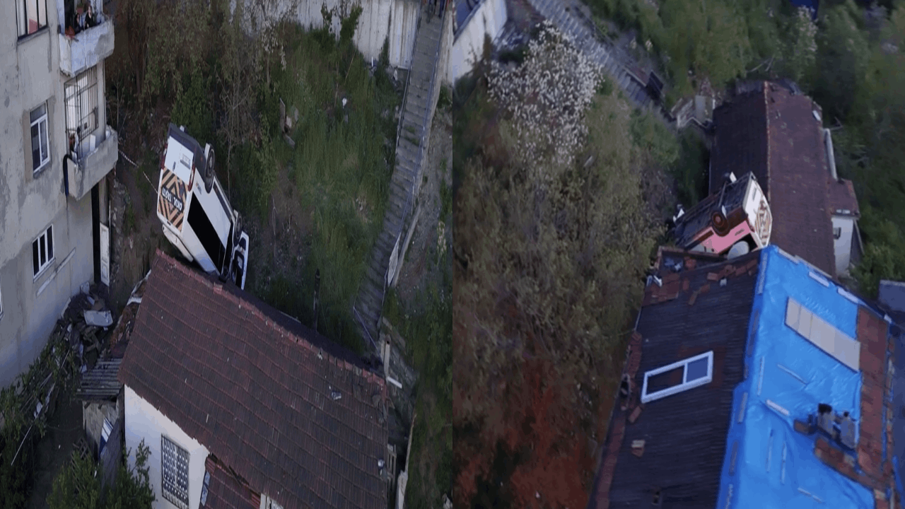 Evin çatısına düşen okul servisinin şoförü öldü!