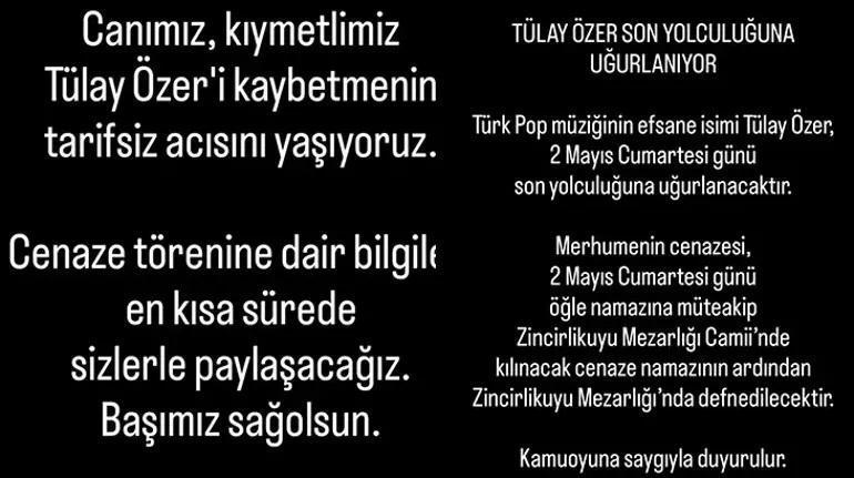 Zerrin Özerden ablası Tülay Özere acı veda Cenaze bilgileri belli oldu