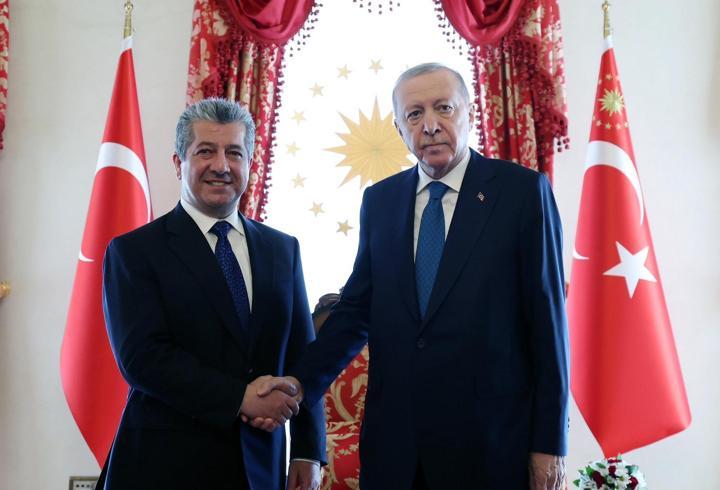 SON DAKİKA | Cumhurbaşkanı Erdoğan, IKBY Başbakanı Mesrur Barzani’yi kabul etti