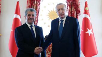 SON DAKİKA | Cumhurbaşkanı Erdoğan, IKBY Başbakanı Mesrur Barzani’yi kabul etti