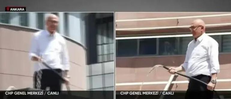 SON DAKİKA Polis CHP Genel Merkezinden ayrılan Özgür Özel TBMMye yürüyor... CHPlİ Başarırdan CNN Türke müdahale