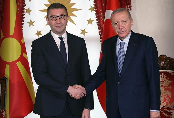 Erdoğan, Kuzey Makedonya Başbakanı Mickoski’yi kabul etti
