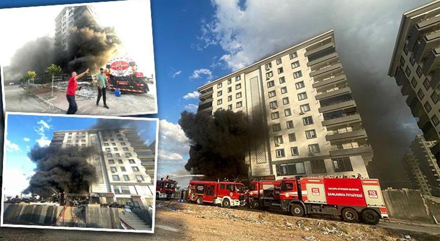 Şanlıurfa’da 10 katlı apartman alevlere teslim oldu! İtfaiye ve TOMA ekipleri yardıma koştu, 7 kişi dumandan etkilendi