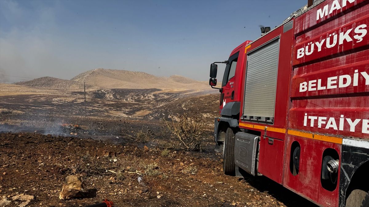 Mardin’de çıkan anız yangınına müdahale ediliyor