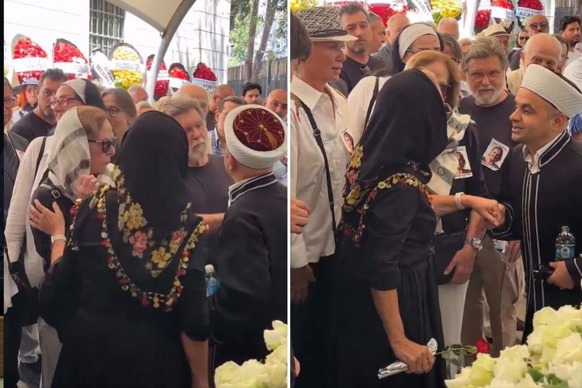 Ünlü modacının cenazesinde kadınlar da saf tutmak isteyince ortalık karıştı
