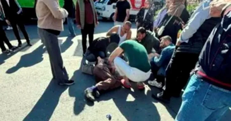 Yolun karşısına geçmeye çalışan yayaya minibüs çarptı