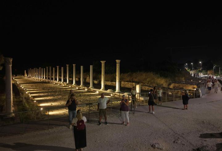 Side Antik Kenti’nde gece müzeciliğine yoğun ilgi! Ziyaret rotası genişletildi