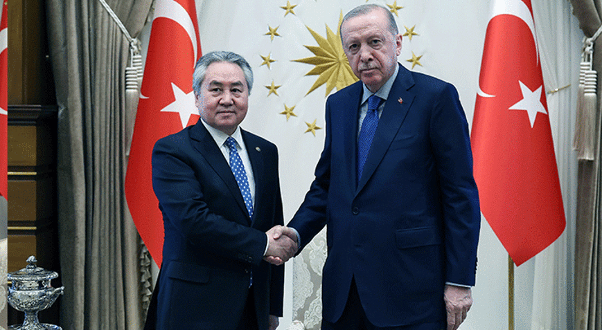 Cumhurbaşkanı Erdoğan, Kırgızistan Dışişleri Bakanı Ceenbek Kulubayev’i kabul etti