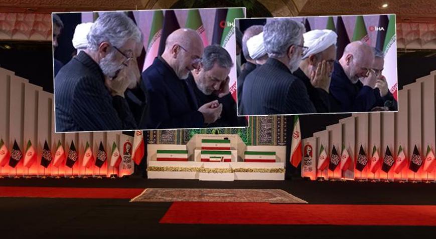 Hamaney’in cenaze töreninden görüntüler! Üst düzey isimler dini liderin tabutu başında gözyaşlarına boğuldu