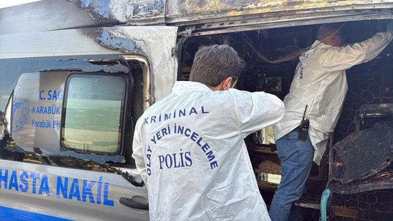Alev alan hasta nakil aracında can pazarı! Şoförün dikkati hayat kurtardı