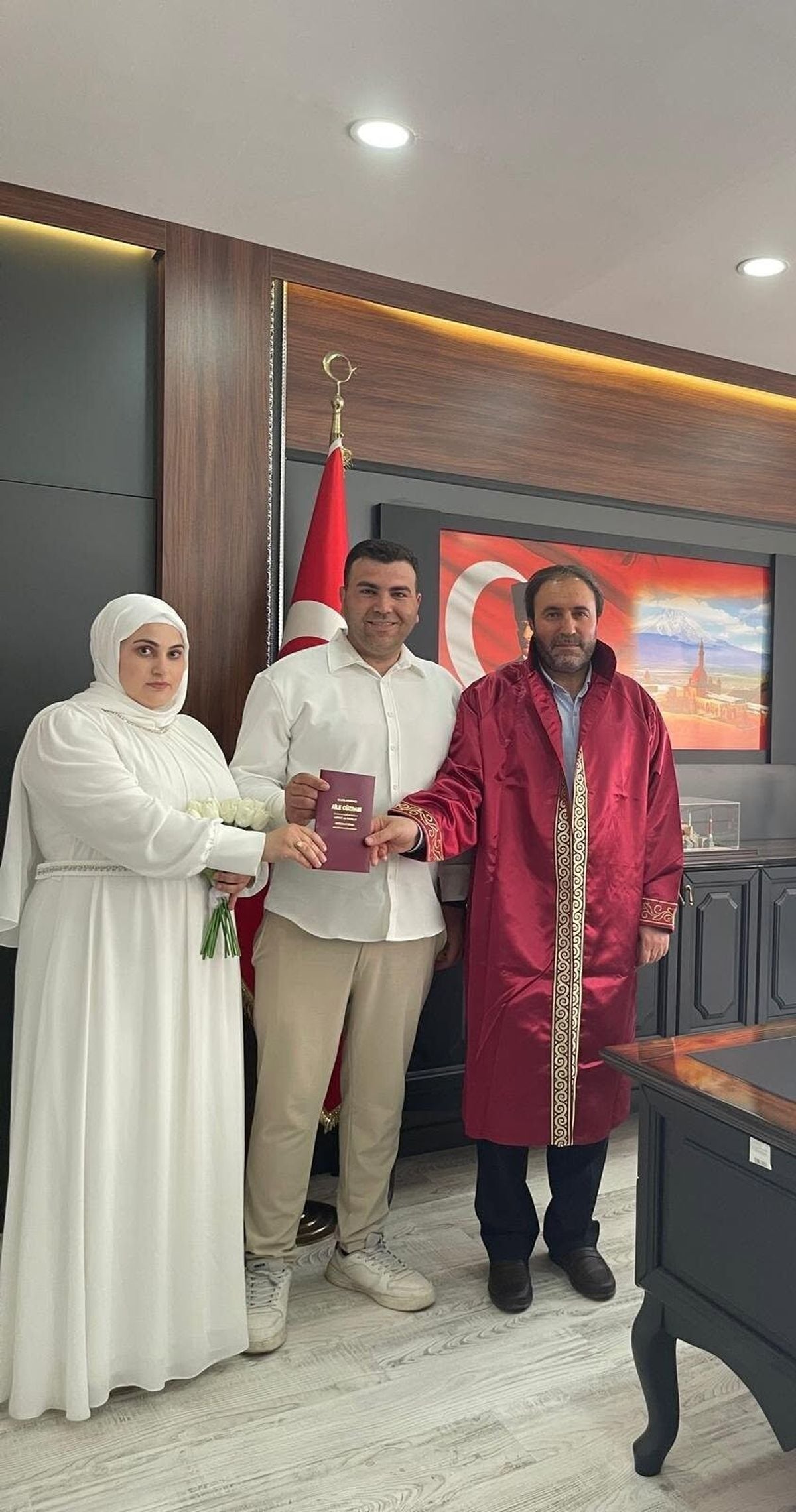 TDV’nin “İki insan bir hayat” projesi kapsamında Ağrı’da ilk resmi nikah kıyıldı